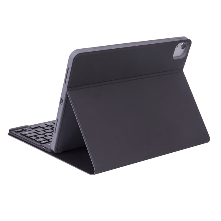 X-11BS Skin Plain Texture Detachable Bluetooth Keyboard Tablet Case for iPad Pro 11 inch 2020 / 2018, with Pen Slot & Backlight, Black Keyboard