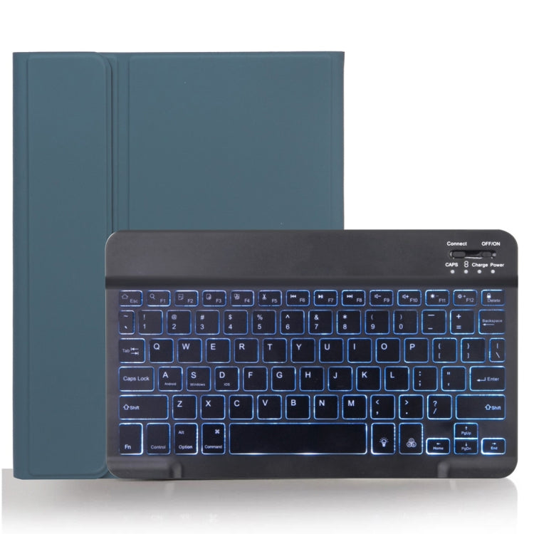 X-11BS Skin Plain Texture Detachable Bluetooth Keyboard Tablet Case for iPad Pro 11 inch 2020 / 2018, with Pen Slot & Backlight, Black Keyboard