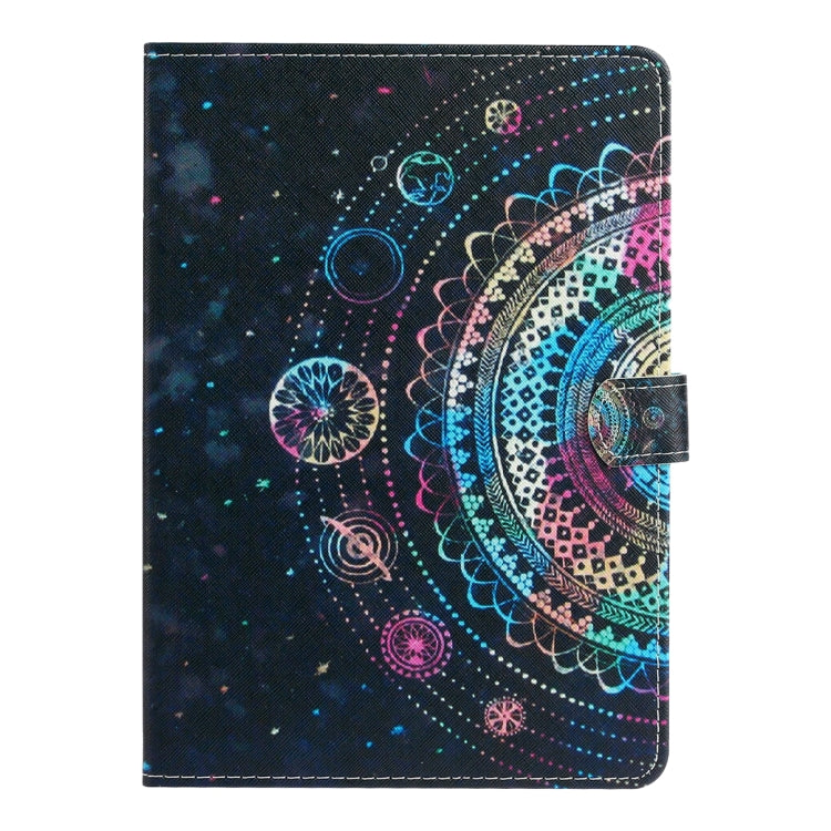 For iPad 11 Pro (2020) Painted Flower Totem Car Line TPU Horizontal Flip Leather Tablet Case with Holder & Card Slot & Sleep / Wake-up Function