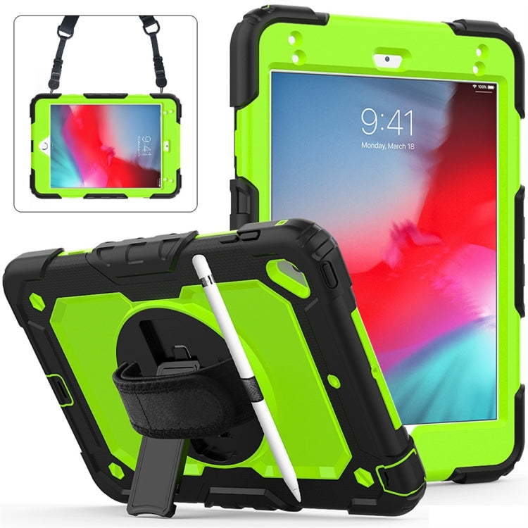 Coque de protection antichoc en gel de silice noir et PC coloré pour iPad Mini 2019/Mini 4, avec support, bandoulière, dragonne et emplacement pour stylo, iPad Mini 2019/Mini 4