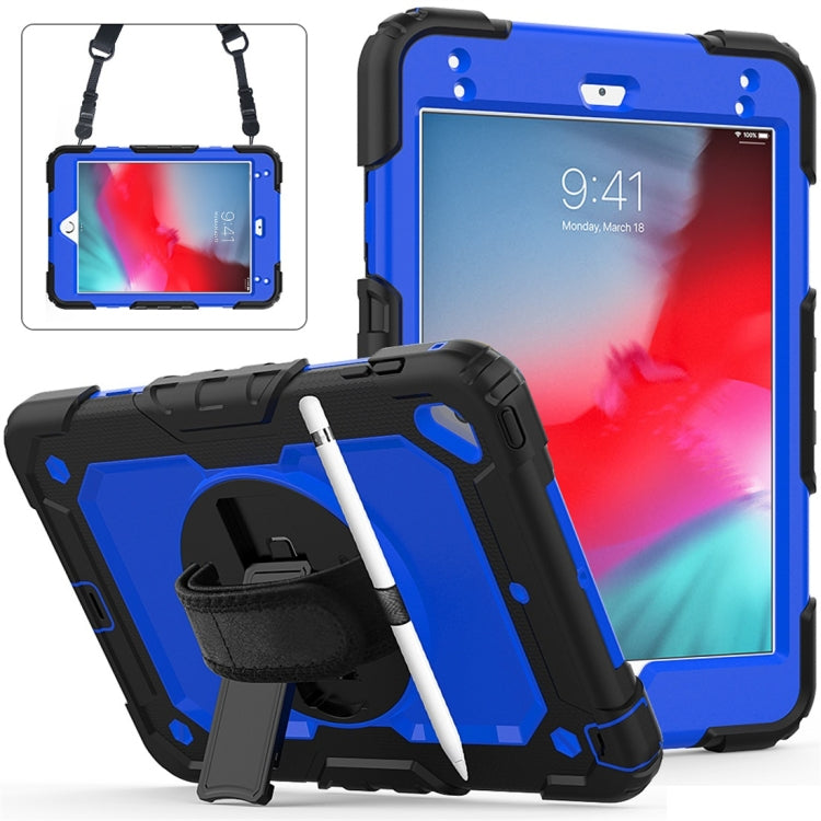 Coque de protection antichoc en gel de silice noir et PC coloré pour iPad Mini 2019/Mini 4, avec support, bandoulière, dragonne et emplacement pour stylo, iPad Mini 2019/Mini 4