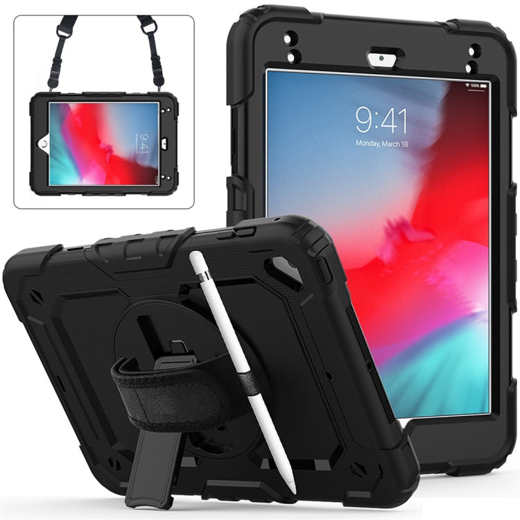 Coque de protection antichoc colorée en gel de silice et PC pour iPad Mini 2019/Mini 4, avec support, bandoulière, dragonne et emplacement pour stylo. Pour iPad Mini 2019/Mini 4