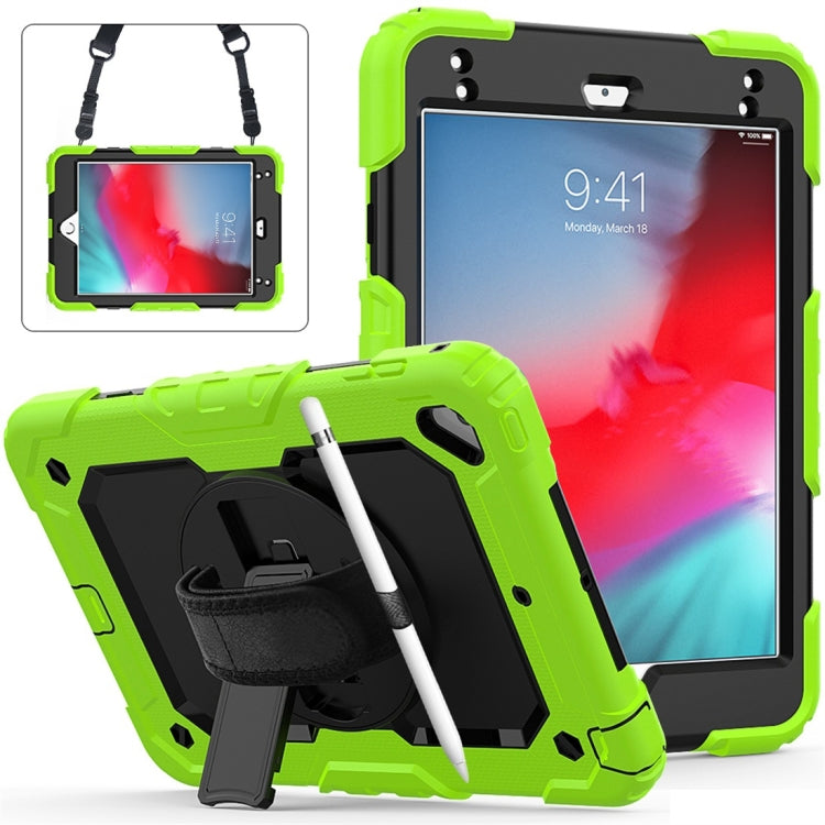Coque de protection antichoc colorée en gel de silice et PC pour iPad Mini 2019/Mini 4, avec support, bandoulière, dragonne et emplacement pour stylo. Pour iPad Mini 2019/Mini 4