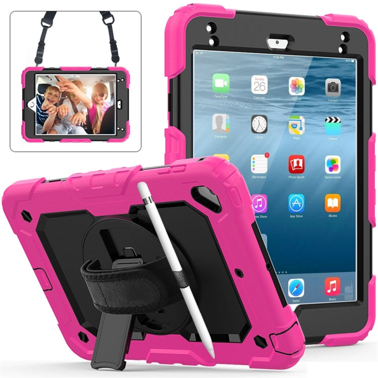 Coque de protection antichoc colorée en gel de silice et PC pour iPad Mini 2019/Mini 4, avec support, bandoulière, dragonne et emplacement pour stylo. Pour iPad Mini 2019/Mini 4