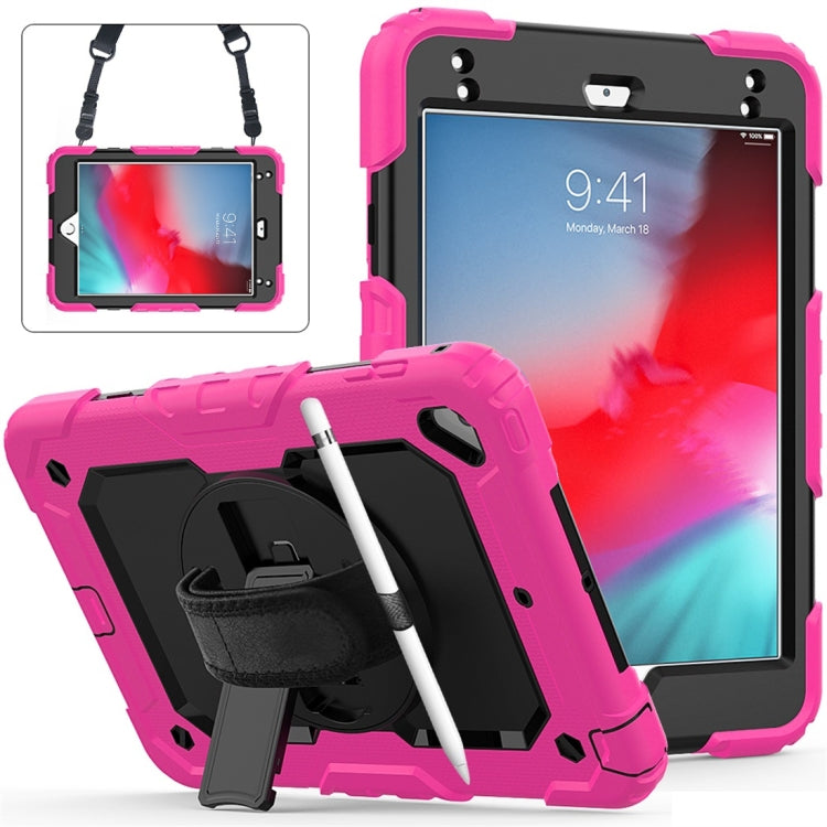 Coque de protection antichoc colorée en gel de silice et PC pour iPad Mini 2019/Mini 4, avec support, bandoulière, dragonne et emplacement pour stylo. Pour iPad Mini 2019/Mini 4