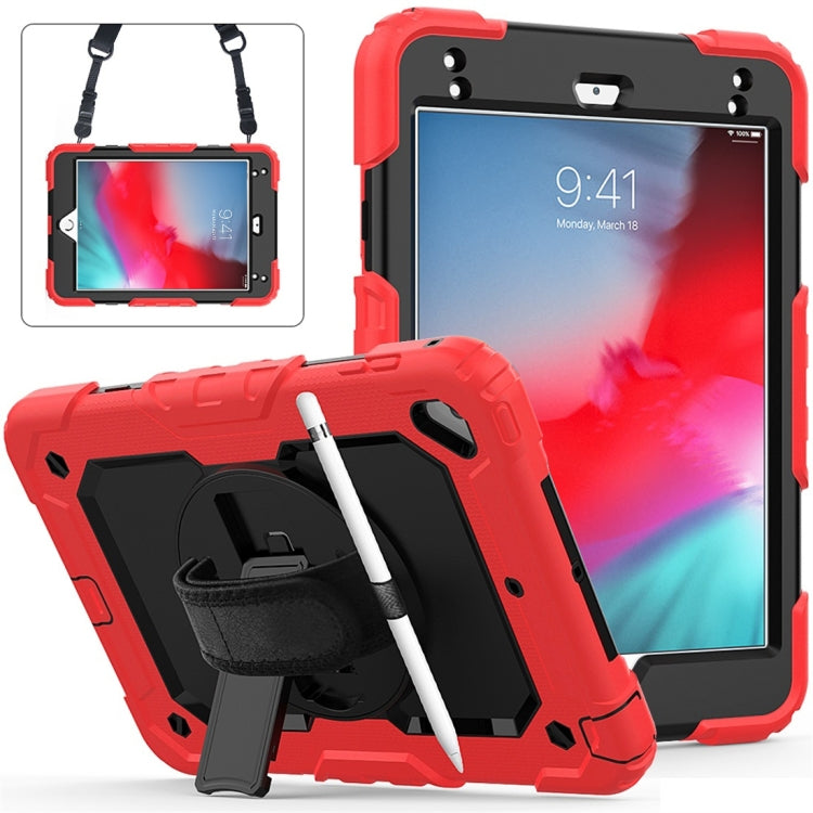 Coque de protection antichoc colorée en gel de silice et PC pour iPad Mini 2019/Mini 4, avec support, bandoulière, dragonne et emplacement pour stylo. Pour iPad Mini 2019/Mini 4