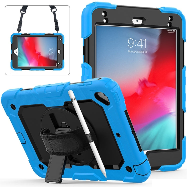 Coque de protection antichoc colorée en gel de silice et PC pour iPad Mini 2019/Mini 4, avec support, bandoulière, dragonne et emplacement pour stylo. Pour iPad Mini 2019/Mini 4