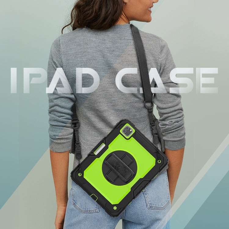 For iPad Pro 11 inch (2018) / Pro 11 inch (2020) Shockproof Black Silica Gel + Colorful PC Protective Tablet Case with Holder & Shoulder Strap & Hand Strap & Pen Slot, iPad Pro 11 inch (2018)
