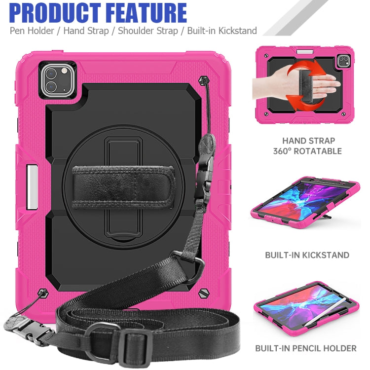 For iPad Pro 11 inch (2018) / Pro 11 inch (2020) Shockproof Colorful Silica Gel + PC Protective Tablet Case with Holder & Shoulder Strap & Hand Strap & Pen Slot, For iPad Pro 11 inch (2018)