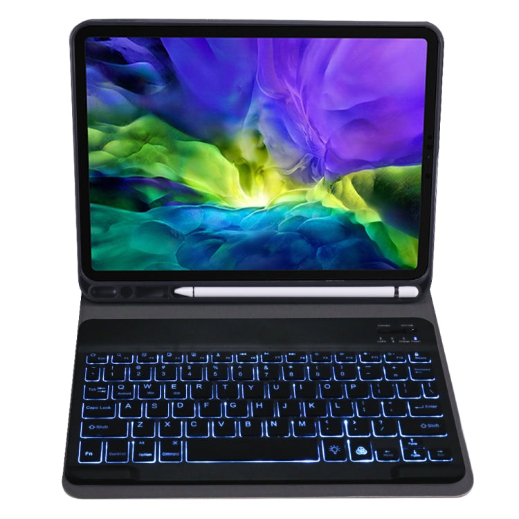 Étui clavier Bluetooth ultra-fin A11BS en ABS avec rétroéclairage, emplacement pour stylet et support pour iPad Pro 11 (2022/2021/Air 5/Air 4)