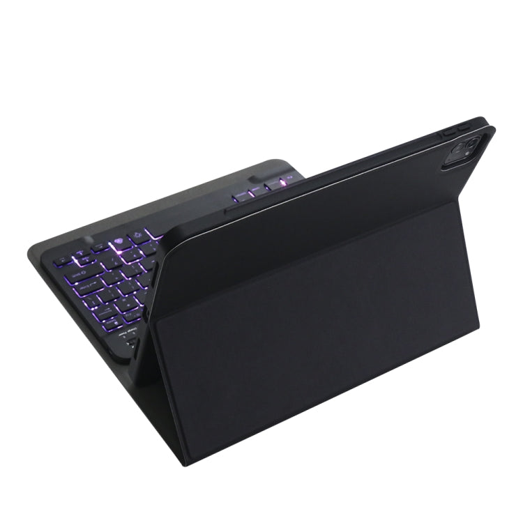 Étui clavier Bluetooth ultra-fin A11BS en ABS avec rétroéclairage, emplacement pour stylet et support pour iPad Pro 11 (2022/2021/Air 5/Air 4)