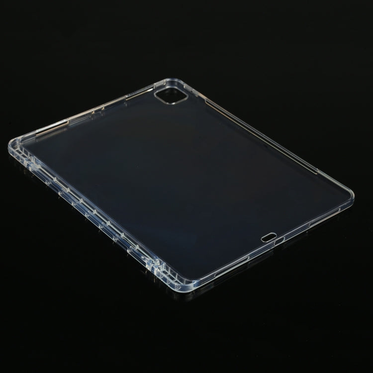 For iPad Pro 12.9 2022 / 2021 Transparent All-inclusive TPU Silicone Anti-drop Protective Tablet Case with Pen Slot, For iPad Pro 12.9 2022 / 2021