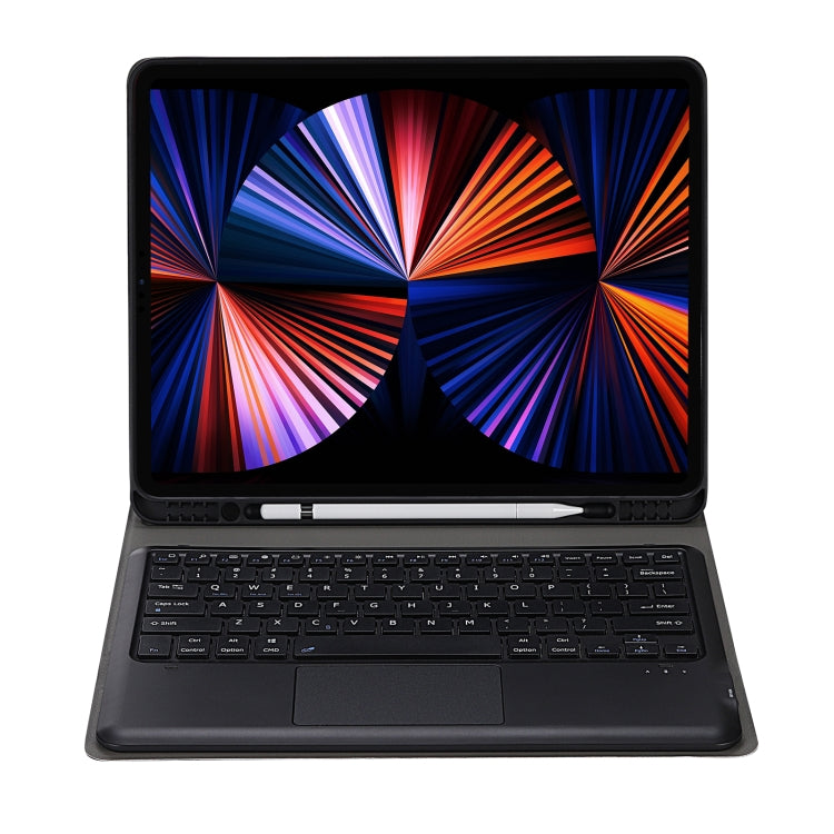 Étui clavier Bluetooth ultra-fin A12B-A en ABS avec pavé tactile, emplacement pour stylet et support pour iPad Air 13 (2024/2025/Pro 12.9 2021)