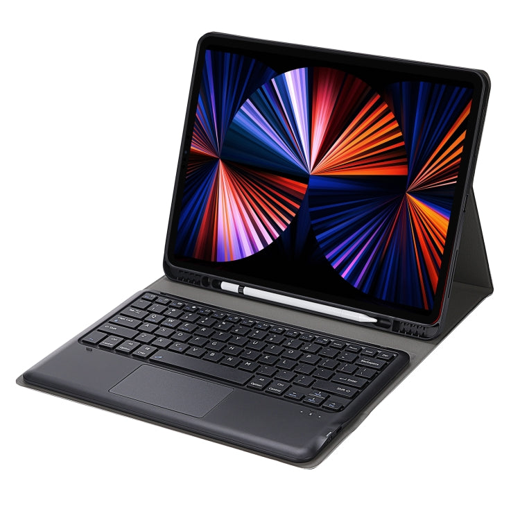 Étui clavier Bluetooth ultra-fin A12B-A en ABS avec pavé tactile, emplacement pour stylet et support pour iPad Air 13 (2024/2025/Pro 12.9 2021)