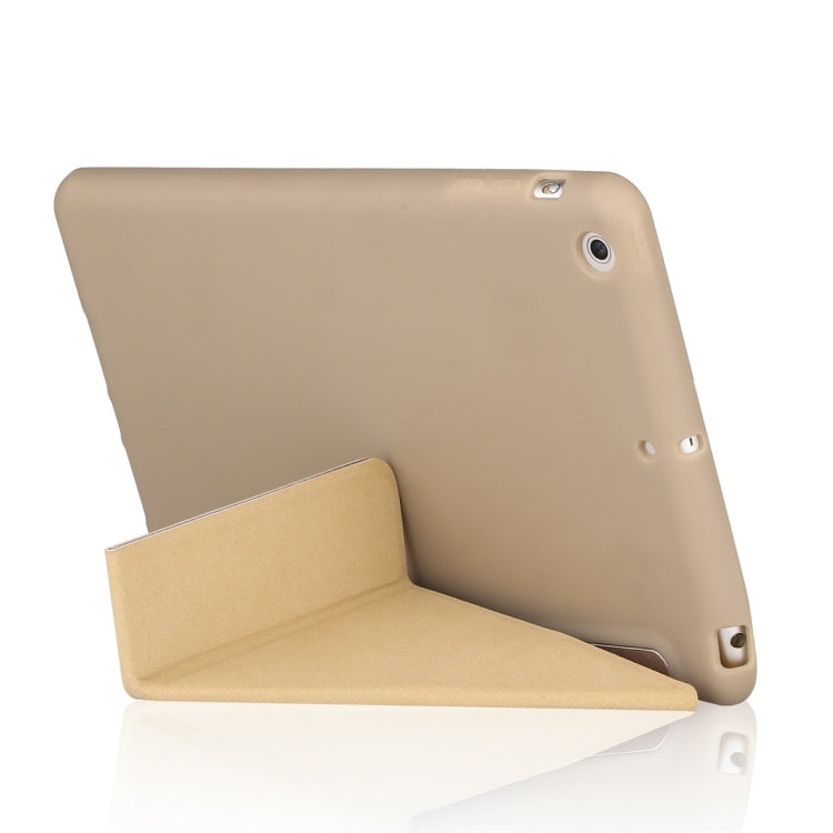 Millet Texture PU+ Silica Gel Full Coverage Leather Case for iPad Mini 4/5, with Multi-folding Holder