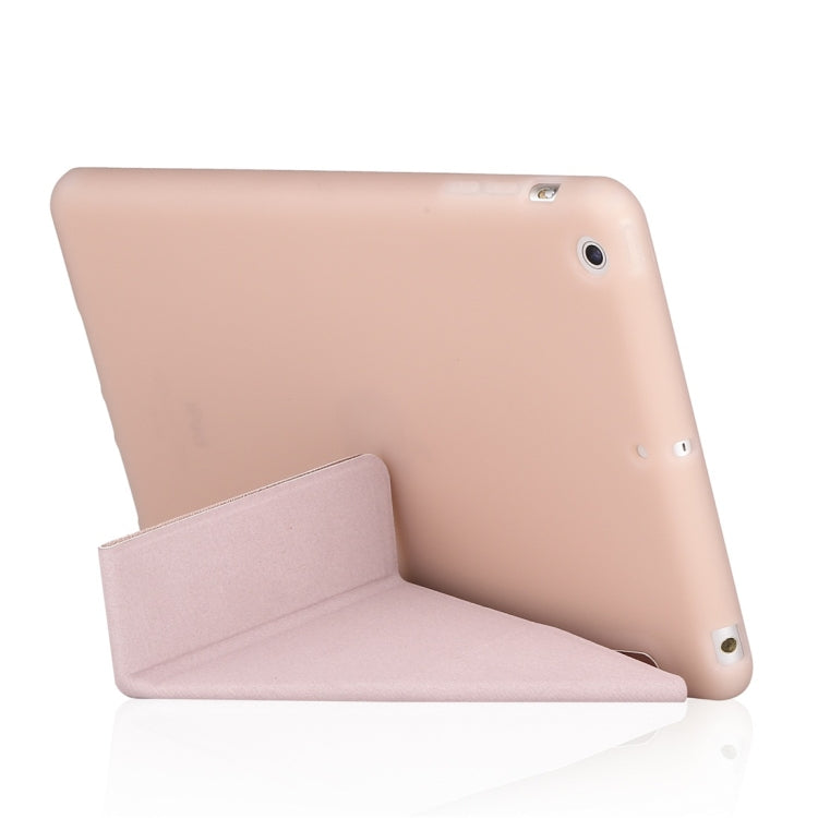 Millet Texture PU+ Silica Gel Full Coverage Leather Case for iPad Mini 4/5, with Multi-folding Holder