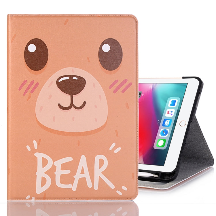 Étui à rabat horizontal en cuir motif ours pour iPad Air 11 2024 / iPad Pro 11 pouces (2018), avec emplacements pour cartes, support, portefeuille, cadre photo et emplacement pour stylo. Pour iPad Air 11 2024 / iPad Pro 11 pouces (2018)