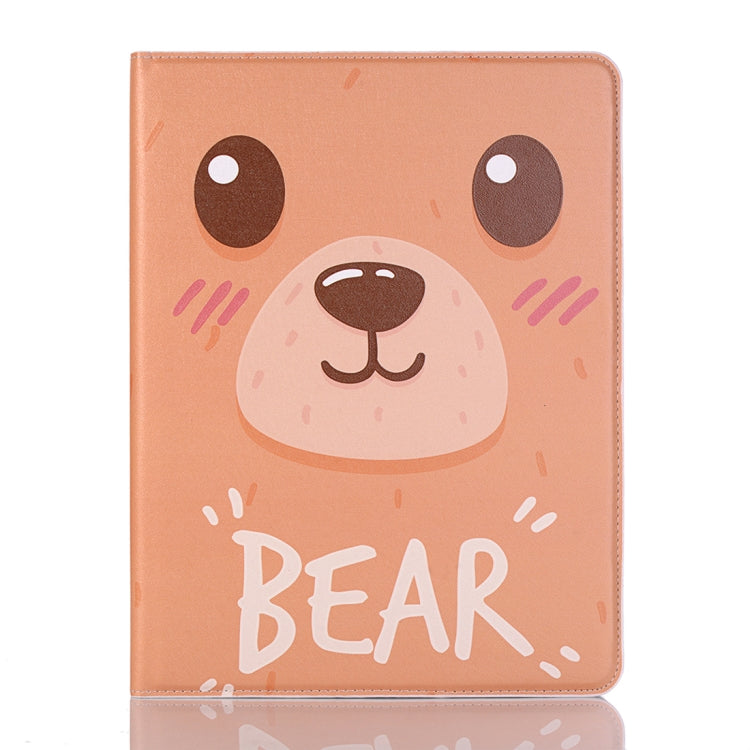 Étui à rabat horizontal en cuir motif ours pour iPad Air 11 2024 / iPad Pro 11 pouces (2018), avec emplacements pour cartes, support, portefeuille, cadre photo et emplacement pour stylo. Pour iPad Air 11 2024 / iPad Pro 11 pouces (2018)