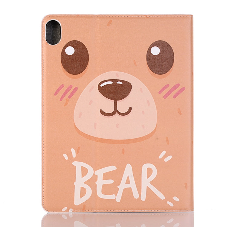 Étui à rabat horizontal en cuir motif ours pour iPad Air 11 2024 / iPad Pro 11 pouces (2018), avec emplacements pour cartes, support, portefeuille, cadre photo et emplacement pour stylo. Pour iPad Air 11 2024 / iPad Pro 11 pouces (2018)