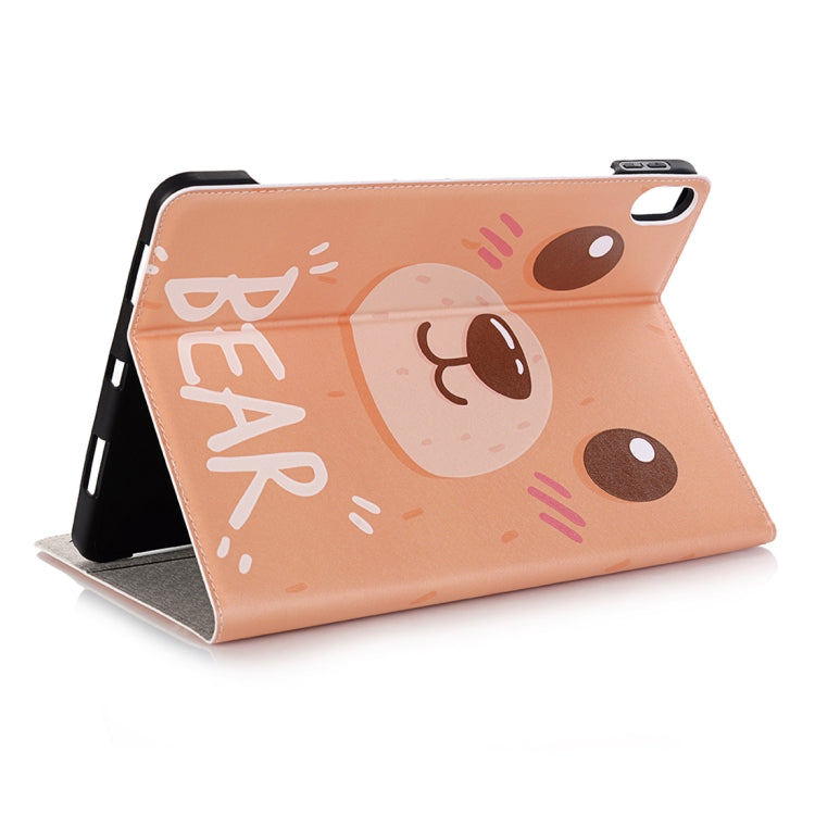 Étui à rabat horizontal en cuir motif ours pour iPad Air 11 2024 / iPad Pro 11 pouces (2018), avec emplacements pour cartes, support, portefeuille, cadre photo et emplacement pour stylo. Pour iPad Air 11 2024 / iPad Pro 11 pouces (2018)