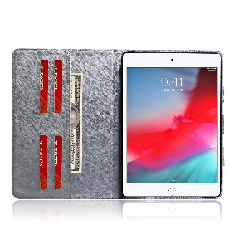 Wolf Pattern Horizontal Flip Leather Case for iPad Mini(2019) / Mini 1 / 2 / 3 / 4, with Holder & Card Slot & Wallet, For iPad Mini(2019) / Mini 1 / 2 / 3 / 4