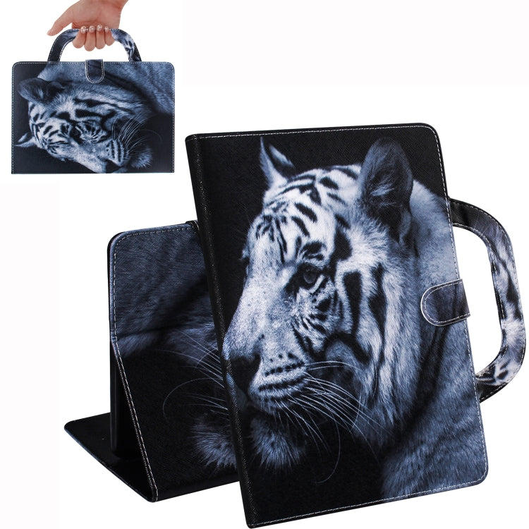 White Tiger Pattern Horizontal Flip Leather Case for iPad Mini(2019) / Mini 1 / 2 / 3 / 4, with Holder & Card Slot & Wallet, For iPad Mini(2019) / Mini 1 / 2 / 3 / 4