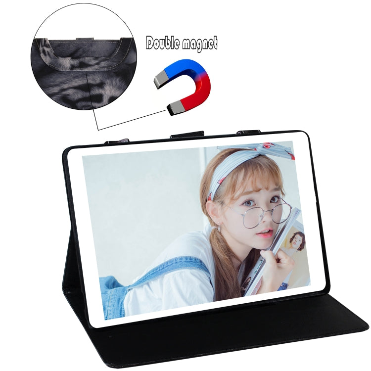 White Tiger Pattern Horizontal Flip Leather Case for iPad Mini(2019) / Mini 1 / 2 / 3 / 4, with Holder & Card Slot & Wallet, For iPad Mini(2019) / Mini 1 / 2 / 3 / 4