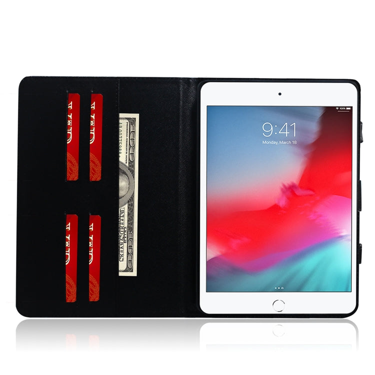 White Tiger Pattern Horizontal Flip Leather Case for iPad Mini(2019) / Mini 1 / 2 / 3 / 4, with Holder & Card Slot & Wallet, For iPad Mini(2019) / Mini 1 / 2 / 3 / 4