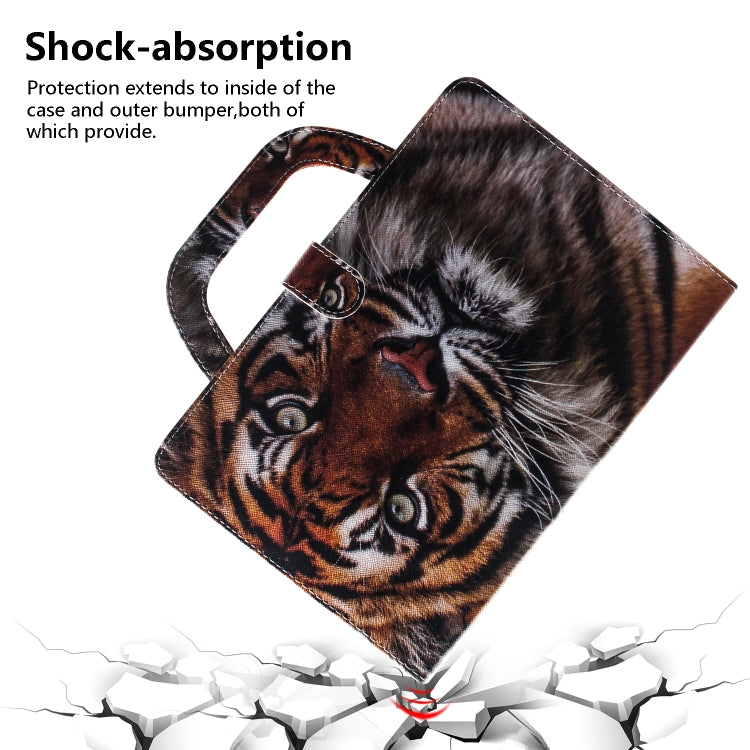 Tiger Pattern Horizontal Flip Leather Case for iPad Mini(2019) / Mini 1 / 2 / 3 / 4, with Holder & Card Slot & Wallet, iPad Mini(2019) / Mini 1 / 2 / 3 / 4