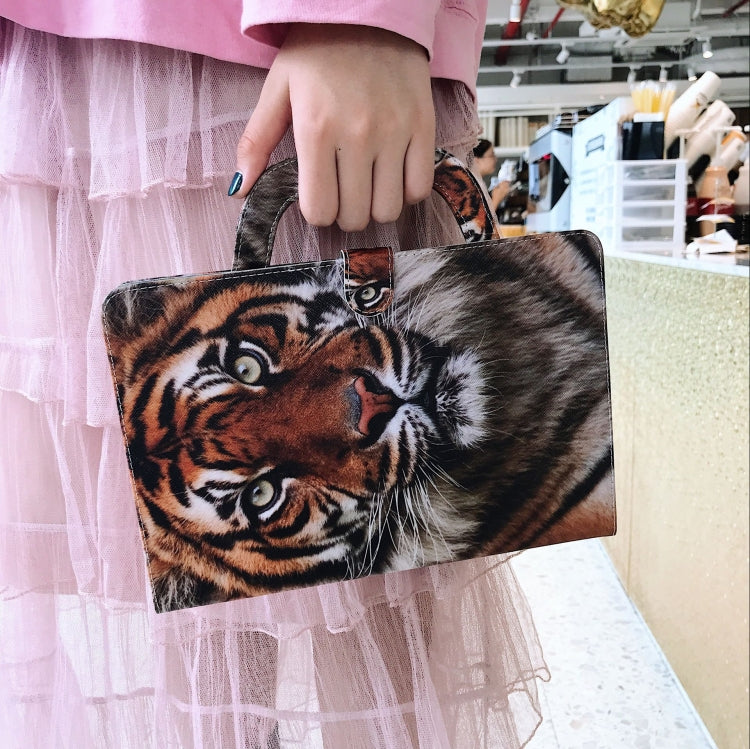 Tiger Pattern Horizontal Flip Leather Case for iPad Mini(2019) / Mini 1 / 2 / 3 / 4, with Holder & Card Slot & Wallet, iPad Mini(2019) / Mini 1 / 2 / 3 / 4