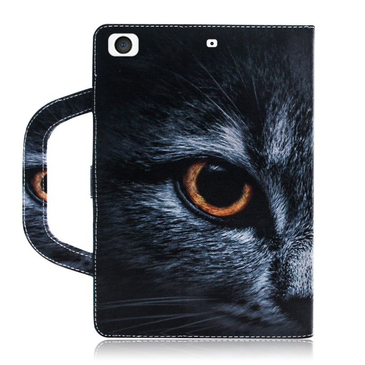 Half-Faced Cat Pattern Horizontal Flip Leather Case for iPad Mini(2019) / Mini 1 / 2 / 3 / 4, with Holder & Card Slot & Wallet, For iPad Mini(2019) / Mini 1 / 2 / 3 / 4