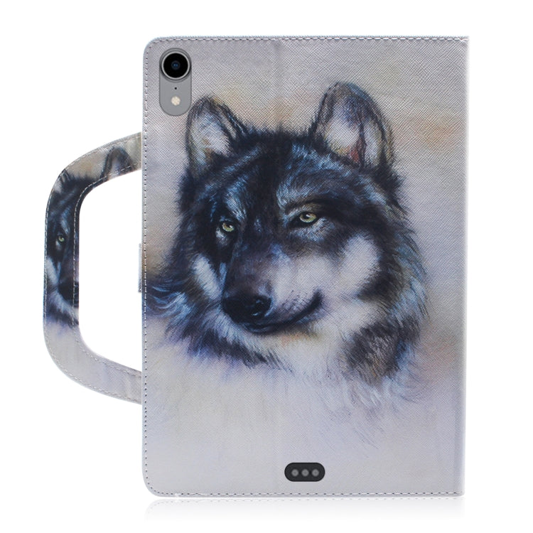 Étui à rabat horizontal en cuir motif loup pour iPad Pro 11 pouces (2018), avec support, fente pour cartes et portefeuille. Pour iPad Pro 11 pouces (2018)
