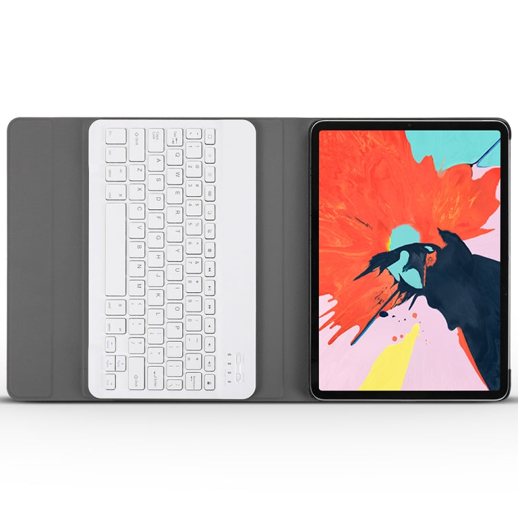 Detachable Bluetooth Keyboard + Brushed Texture Horizontal Flip Leather Tablet Case with Holder for iPad Pro 11 inch (2018)