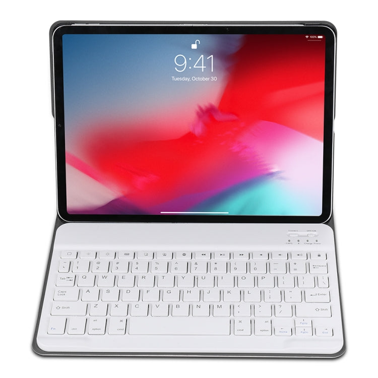 Detachable Bluetooth Keyboard + Brushed Texture Horizontal Flip Leather Tablet Case with Holder for iPad Pro 11 inch (2018)