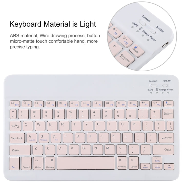 Clavier Bluetooth rose détachable TG11B + étui en cuir microfibre pour iPad Pro 11 pouces (2020), avec emplacement pour stylet et support, clavier rose