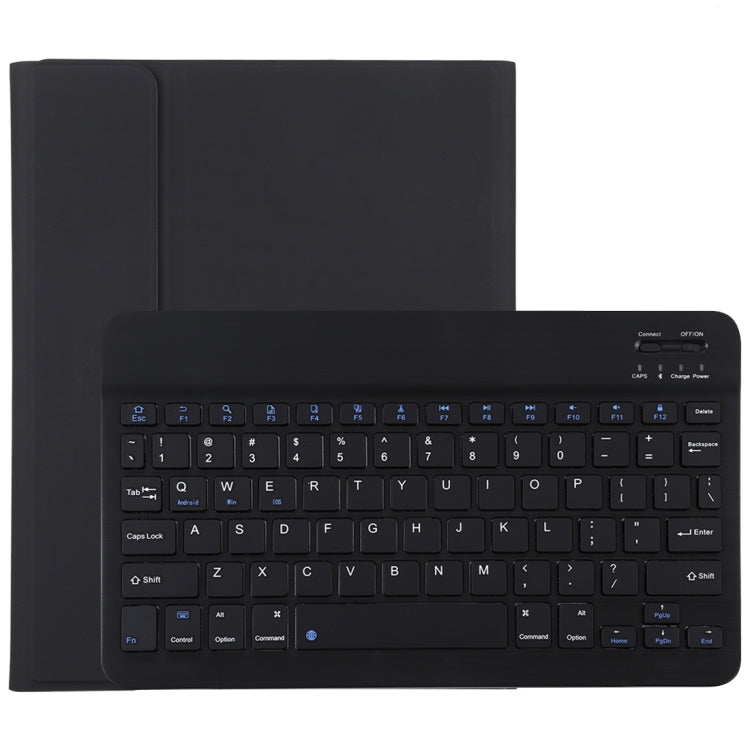 Clavier Bluetooth noir détachable TG11B + étui en cuir microfibre pour iPad Pro 11 pouces (2020), avec emplacement pour stylet et support, clavier noir