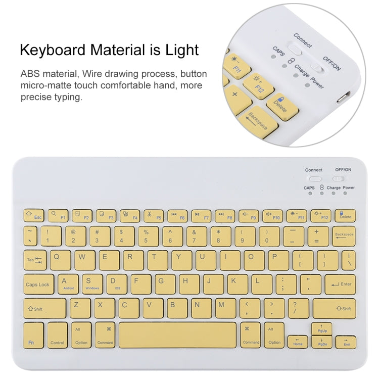 TG11B Detachable Bluetooth Yellow Keyboard + Microfiber Leather Tablet Case for iPad Pro 11 inch (2020), with Pen Slot & Holder, Yellow Keyboard