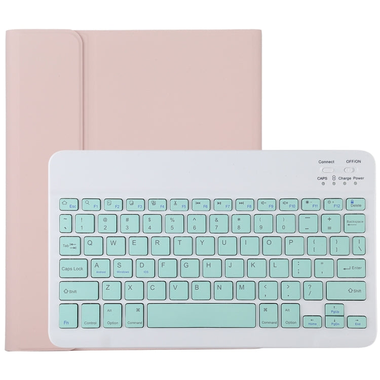 Clavier Bluetooth vert détachable TG11B + étui en cuir microfibre pour iPad Pro 11 pouces (2020), avec emplacement pour stylet et support, clavier vert