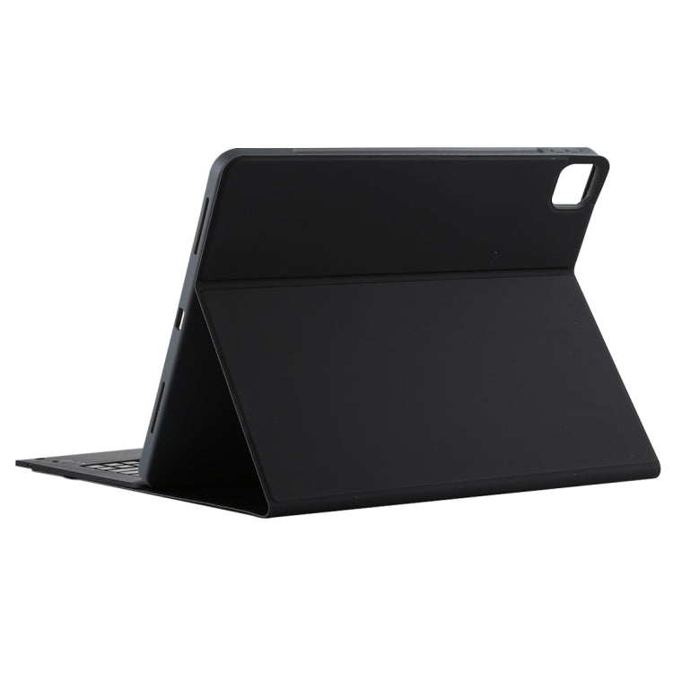 T129 Detachable Bluetooth Black Keyboard Microfiber Leather Tablet Case for iPad Pro 12.9 inch (2020), with Holder, Black Keyboard