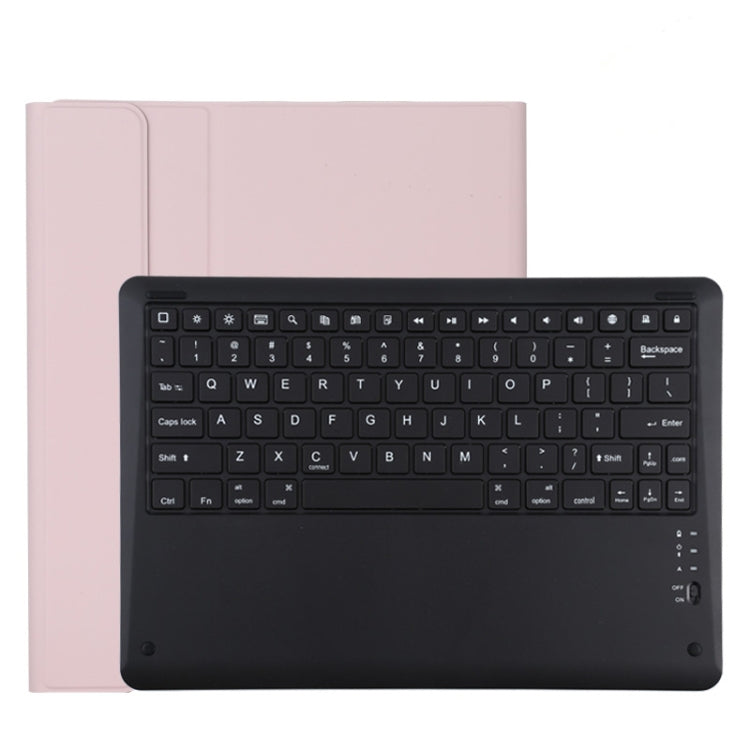 T129 Detachable Bluetooth Black Keyboard Microfiber Leather Tablet Case for iPad Pro 12.9 inch (2020), with Holder, Black Keyboard