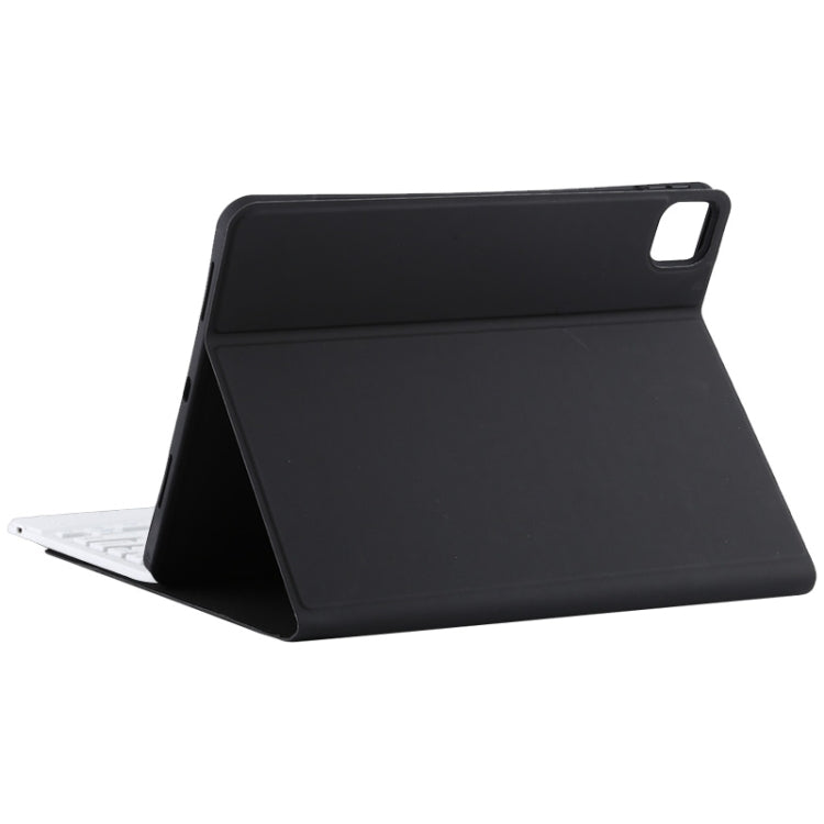 Étui en cuir microfibre avec clavier Bluetooth amovible TG11BC pour iPad Pro 11 pouces (2020), avec pavé tactile, emplacement pour stylet et support, clavier blanc