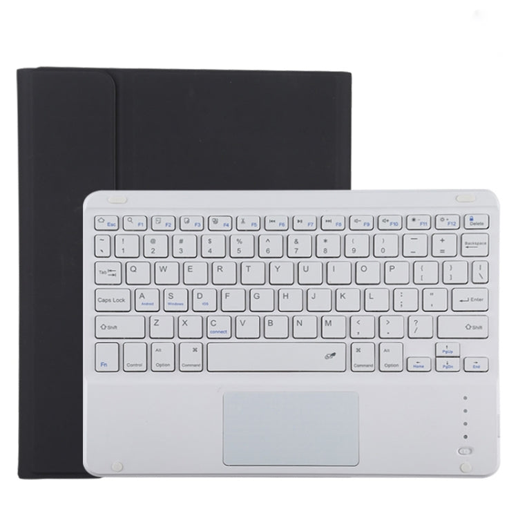 Étui en cuir microfibre avec clavier Bluetooth amovible TG11BC pour iPad Pro 11 pouces (2020), avec pavé tactile, emplacement pour stylet et support, clavier blanc