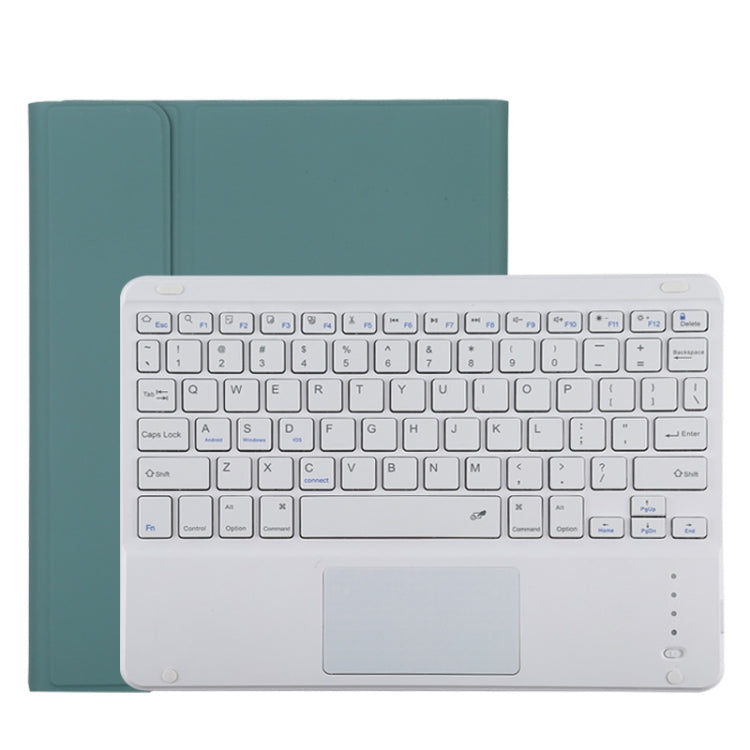 Étui en cuir microfibre avec clavier Bluetooth amovible TG11BC pour iPad Pro 11 pouces (2020), avec pavé tactile, emplacement pour stylet et support, clavier blanc