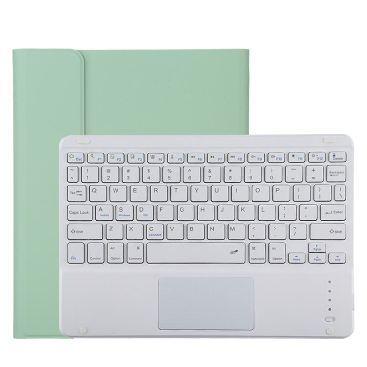 Étui en cuir microfibre avec clavier Bluetooth amovible TG11BC pour iPad Pro 11 pouces (2020), avec pavé tactile, emplacement pour stylet et support, clavier blanc