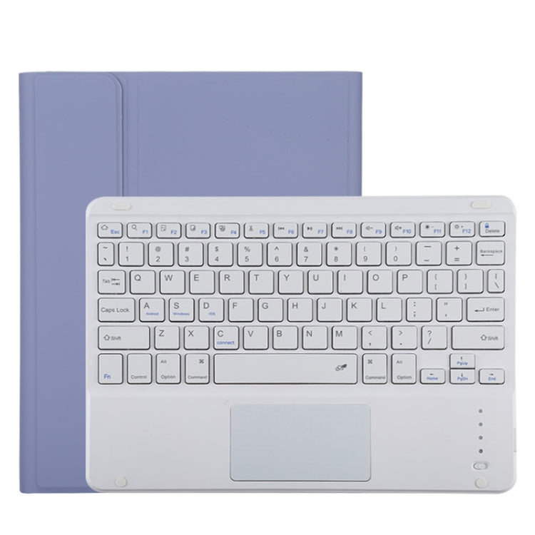 Étui en cuir microfibre avec clavier Bluetooth amovible TG11BC pour iPad Pro 11 pouces (2020), avec pavé tactile, emplacement pour stylet et support, clavier blanc