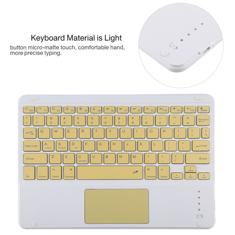 TG11BC Detachable Bluetooth Yellow Keyboard Microfiber Leather Tablet Case for iPad Pro 11 inch (2020), with Touchpad & Pen Slot & Holder, Yellow Keyboard