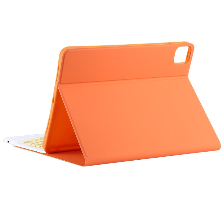 TG11BC Detachable Bluetooth Yellow Keyboard Microfiber Leather Tablet Case for iPad Pro 11 inch (2020), with Touchpad & Pen Slot & Holder, Yellow Keyboard