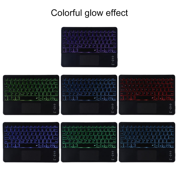 Étui en cuir microfibre avec clavier Bluetooth détachable TG11BCS pour iPad Pro 11 pouces (2020), avec rétroéclairage, pavé tactile, emplacement pour stylet et support, clavier noir