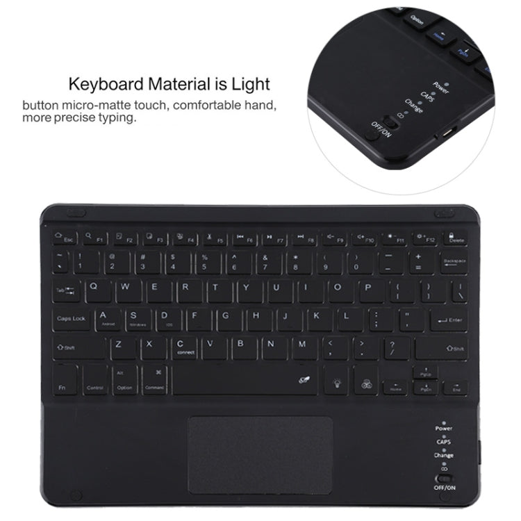 Étui en cuir microfibre avec clavier Bluetooth détachable TG11BCS pour iPad Pro 11 pouces (2020), avec rétroéclairage, pavé tactile, emplacement pour stylet et support, clavier noir