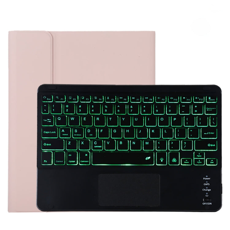 Étui en cuir microfibre avec clavier Bluetooth détachable TG11BCS pour iPad Pro 11 pouces (2020), avec rétroéclairage, pavé tactile, emplacement pour stylet et support, clavier noir